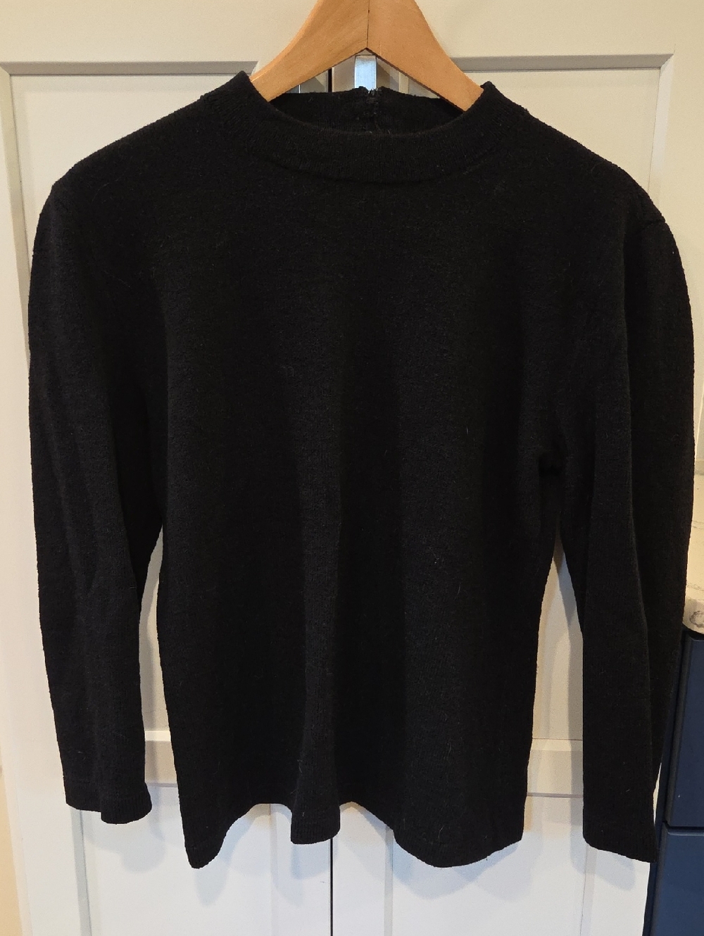 St. John Black Crew Neck Sweater